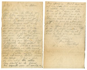 Hubert Gentle: Letter of 14 March 1918