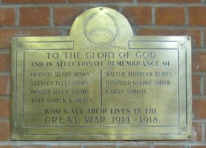 Hill's Road Wesleyan Methodst Church War Memorial