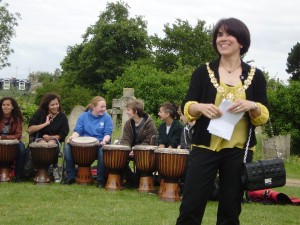 The Mayor Cllr Sheila Stewart enjoyed her visit