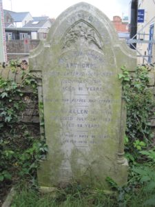 The Headstone marking the grave of William and Ellen Apthorpe