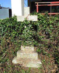 This cross has only recently been revealed after clearance of the west wall. July 2016